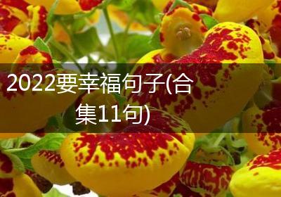 2022要幸福句子(合集11句)