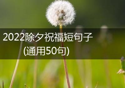 2022除夕祝福短句子(通用50句)