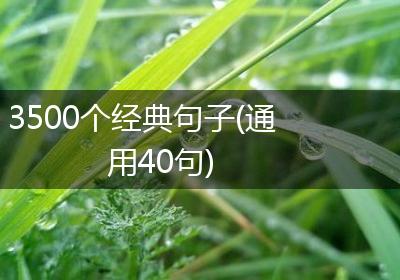 3500个经典句子(通用40句)