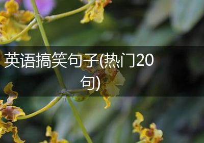 英语搞笑句子(热门20句)