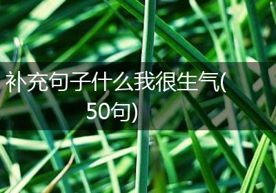 补充句子什么我很生气(50句)