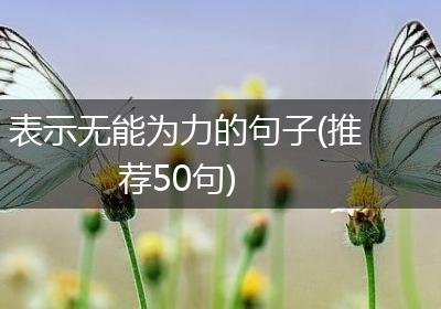 表示无能为力的句子(推荐50句)
