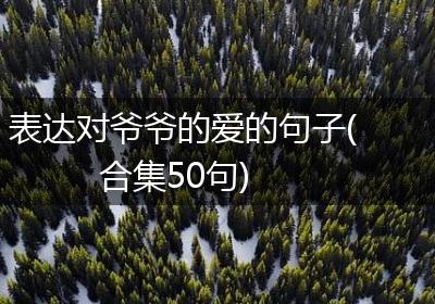 表达对爷爷的爱的句子(合集50句)