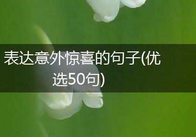 表达意外惊喜的句子(优选50句)