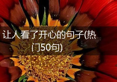 让人看了开心的句子(热门50句)