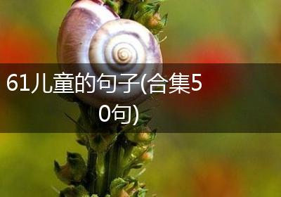 61儿童的句子(合集50句)
