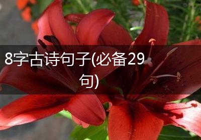 8字古诗句子(必备29句)