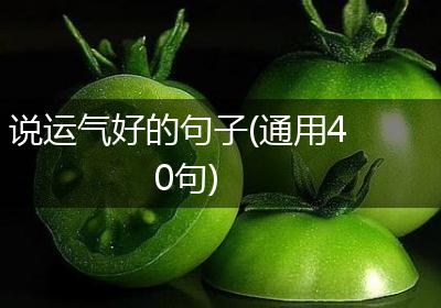 说运气好的句子(通用40句)