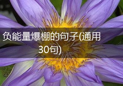 负能量爆棚的句子(通用30句)