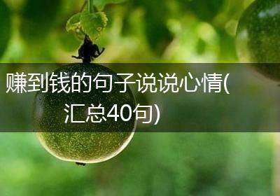 赚到钱的句子说说心情(汇总40句)