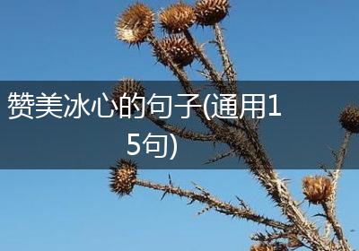赞美冰心的句子(通用15句)