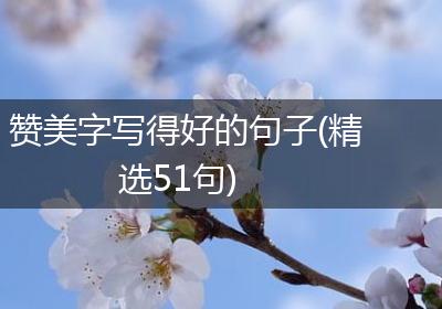 赞美字写得好的句子(精选51句)