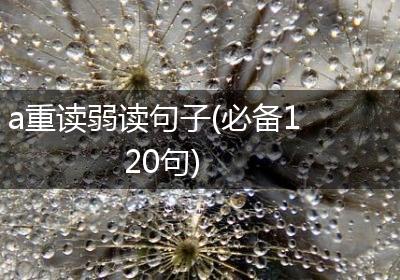 a重读弱读句子(必备120句)