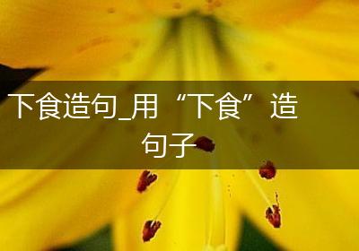 下食造句_用“下食”造句子
