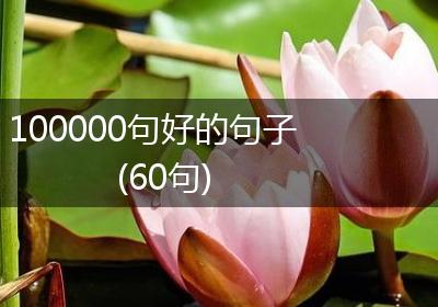 100000句好的句子(60句)