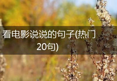 看电影说说的句子(热门20句)