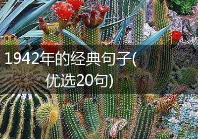 1942年的经典句子(优选20句)