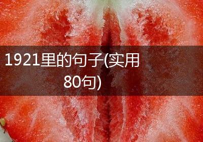 1921里的句子(实用80句)