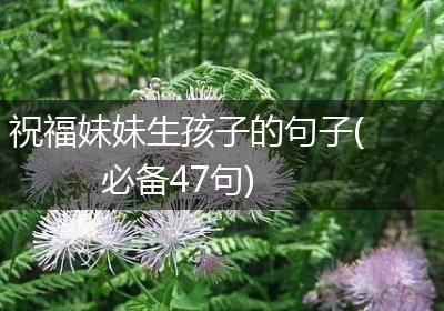 祝福妹妹生孩子的句子(必备47句)