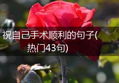 祝自己手术顺利的句子(热门43句)