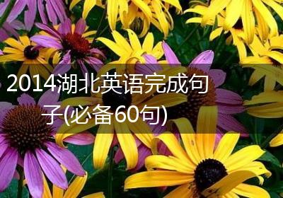2014湖北英语完成句子(必备60句)