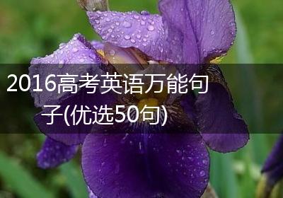 2016高考英语万能句子(优选50句)