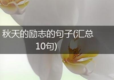 秋天的励志的句子(汇总10句)