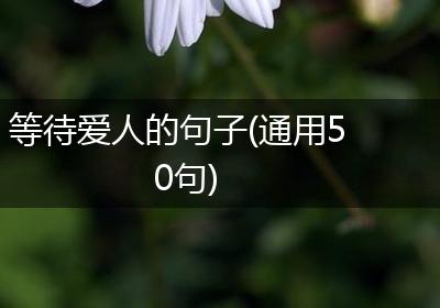 等待爱人的句子(通用50句)