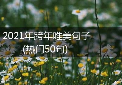 2021年跨年唯美句子(热门50句)