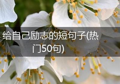 给自己励志的短句子(热门50句)