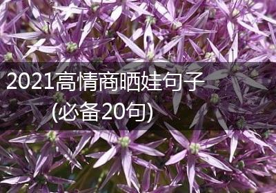 2021高情商晒娃句子(必备20句)