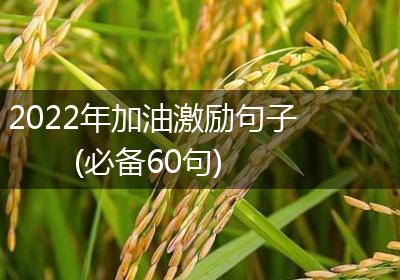 2022年加油激励句子(必备60句)