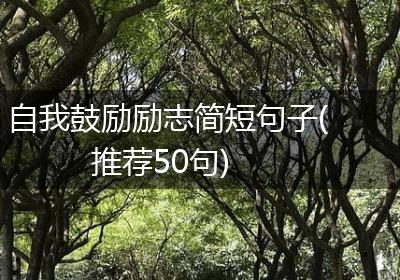 自我鼓励励志简短句子(推荐50句)