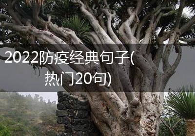 2022防疫经典句子(热门20句)