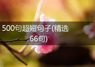 500句超短句子(精选66句)