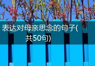 表达对母亲思念的句子(共50句)