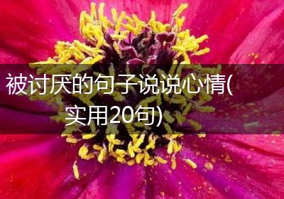 被讨厌的句子说说心情(实用20句)