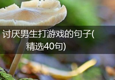 讨厌男生打游戏的句子(精选40句)