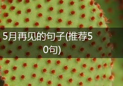 5月再见的句子(推荐50句)