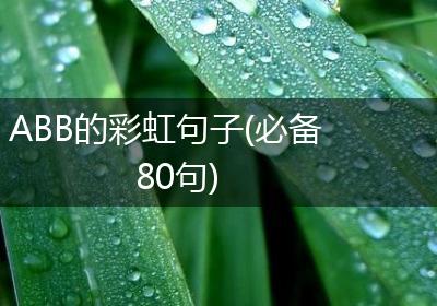 ABB的彩虹句子(必备80句)