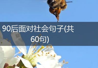 90后面对社会句子(共60句)