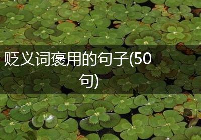 贬义词褒用的句子(50句)