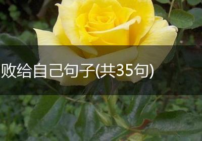 败给自己句子(共35句)