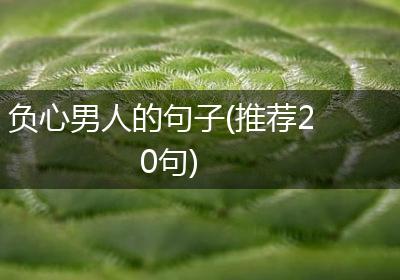 负心男人的句子(推荐20句)