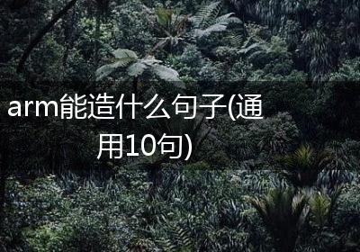 arm能造什么句子(通用10句)