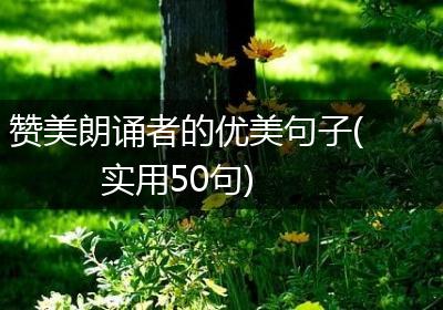 赞美朗诵者的优美句子(实用50句)
