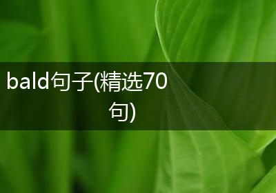 bald句子(精选70句)