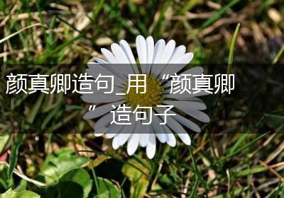 颜真卿造句_用“颜真卿”造句子
