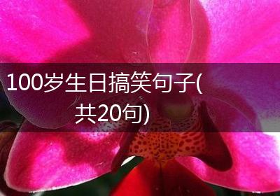 100岁生日搞笑句子(共20句)