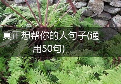 真正想帮你的人句子(通用50句)